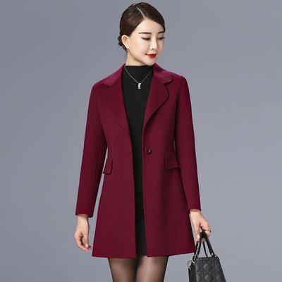Double-Sided Wool Coat: 2025 Autumn/Winter Women's Mid-Length, Slimming, Stylish Waist-Tailored Design.