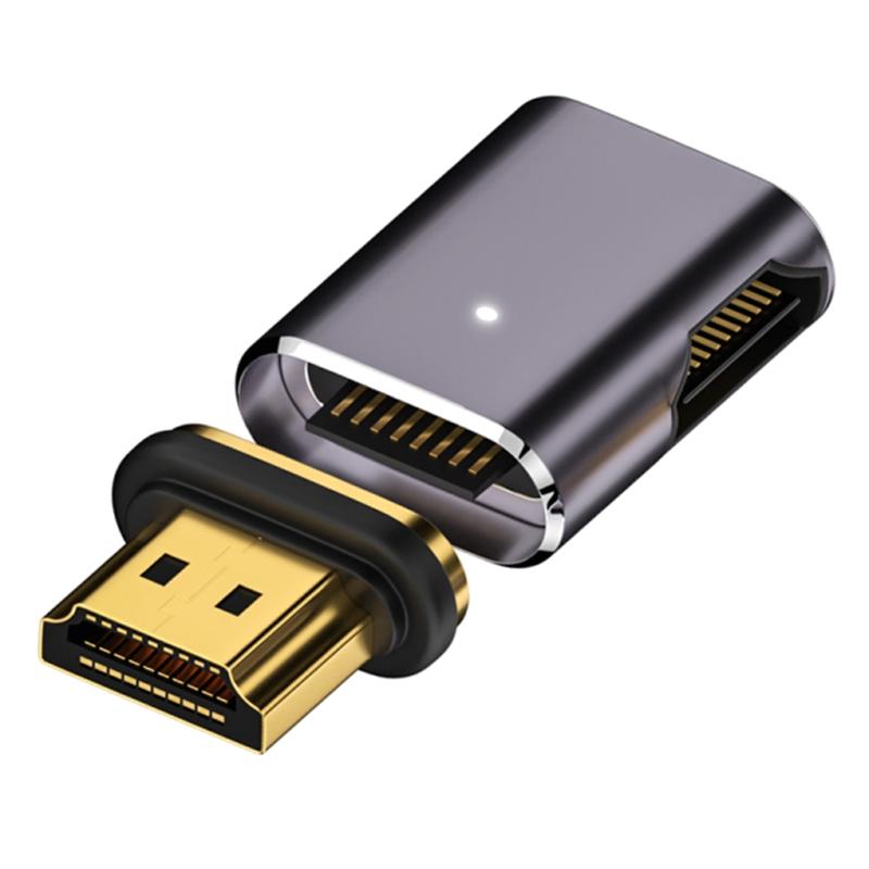 

Left-Angled Design 8K 60Hz Magnetic HDMI 2.1 Adapter 48Gbps Converter for UHD HDTV Monitor As Shown A