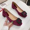 2024 Fashion Office Lady Shoes Women Pumps Brand Woman Party Shoes Elegant Ladies Low Heels 3cm Black Pink Plus Size 42 A3412