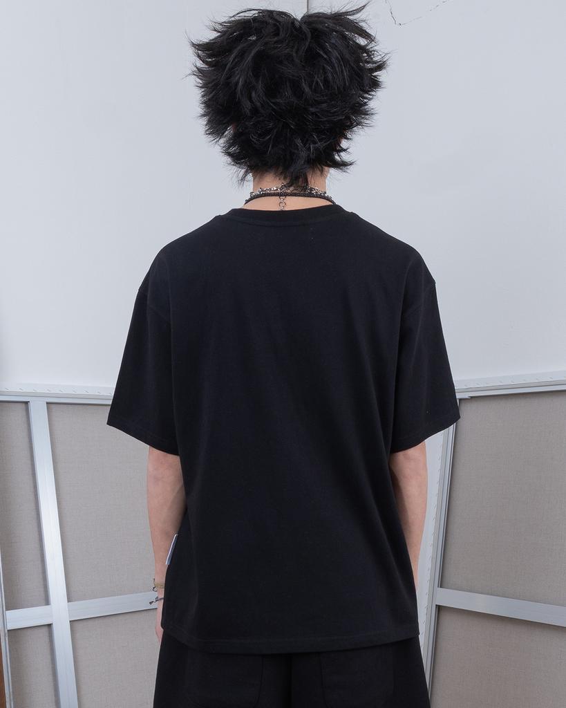 THEMUSEUMVISITOR Flag Doodle T-Shirt (Black)