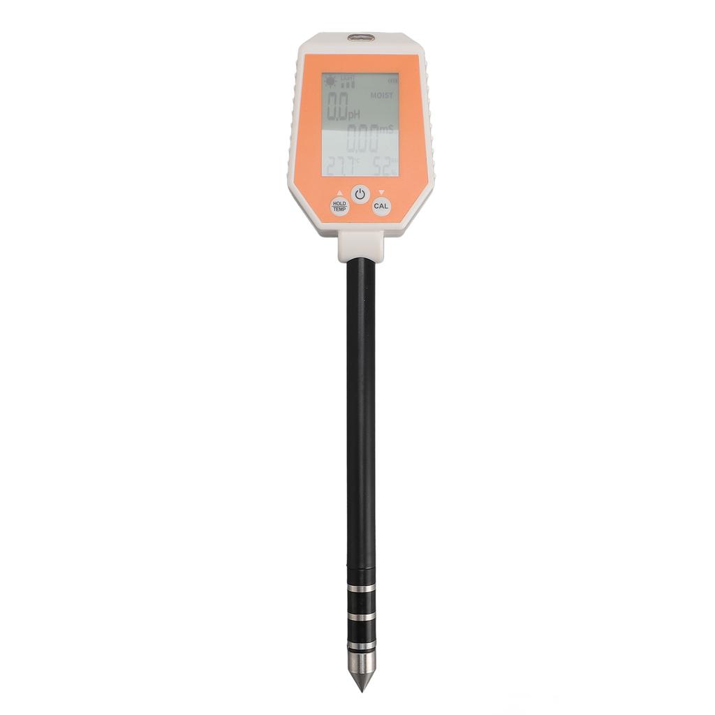 Digital Soil Tester 6 In 1 Soil PH EC Light Intensity Fertility Air Humidity Temperature Meter with