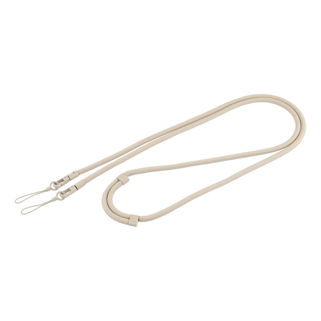 7MM Double Clasp Adjustable Lanyard Polyester Zinc Alloy Shoulder Strap for Dual-Hole Phone Cases