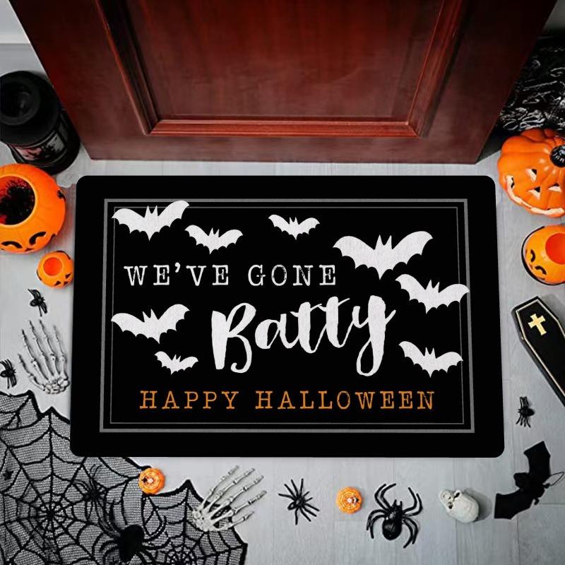Halloween Witch Print Welcome Doormat Machine Washable Carpet for Living Room Bedroom Kitchen and Laundry Rug Floor Mat