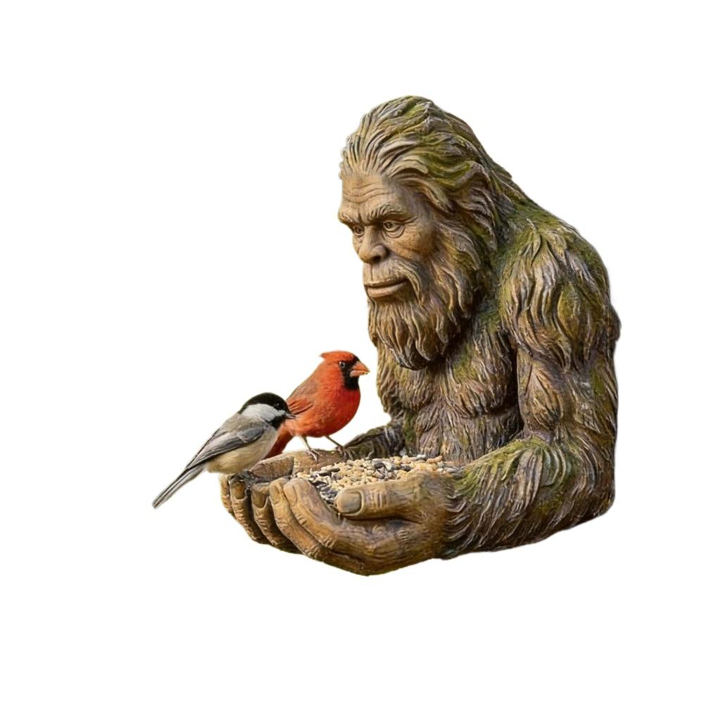 Bigfoot Bird Feeder, Funny Hanging Bird Feeder for Outdoors, Waterproof Tree-Mounted Outdoor Sculpture Feeders with Hidden Hook