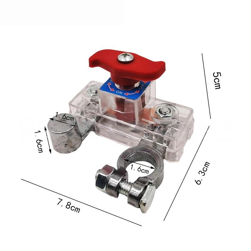 Car Battery Disconnect Switch - Heavy-Duty Brass Terminal Cutoff Switch for Vehicle Battery