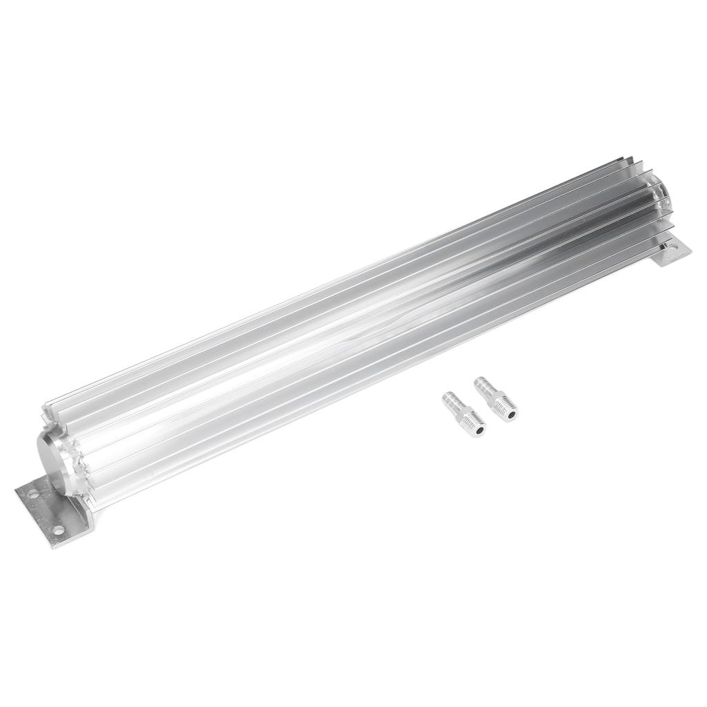 18in Transmission Dual Pass Cooler Finned Aluminum Anodized Universal for Most Cars Trucks