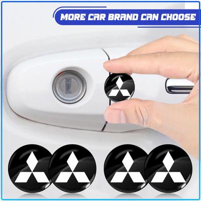Car Lock Keyhole Stickers Door Lock Protect Car 3D Stickers For Mitsubishi Lancer Lancer ASX Outlander 2 3 Pajero Mirage Exzos Pajero 4