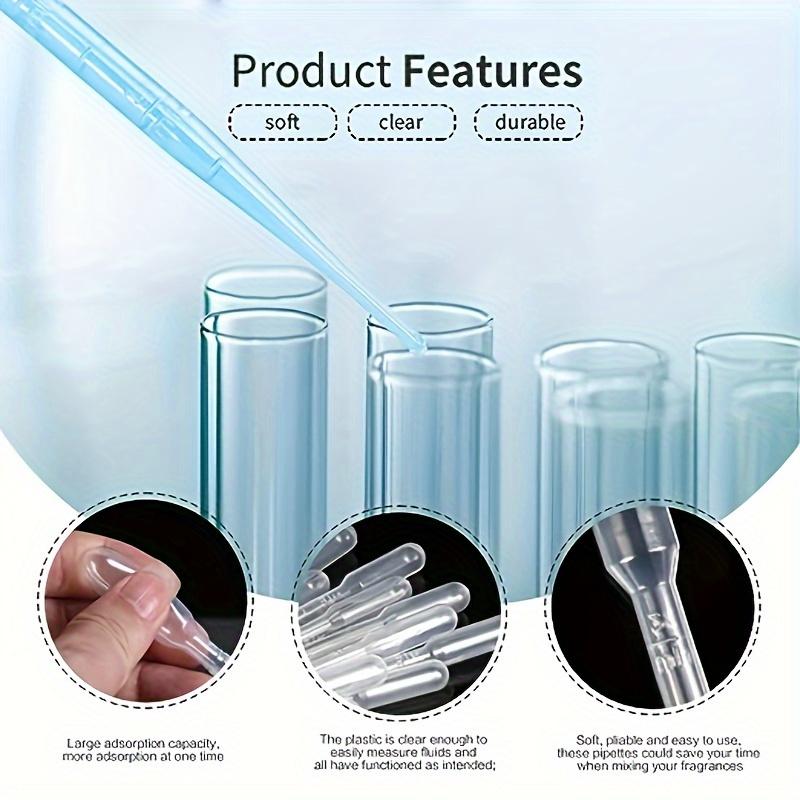 10pcs Hypoallergenic Plastic Transfer Pipettes for Essential Oils & Cosmetics - Disposable, Sterile Chemistry Experiment Dropper