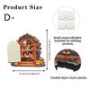 Halloween Fairy Tale Style Pumpkin Rose Mouse Hole Double-layer Wooden Board Home Wall Decoration Item Hanger Ornament