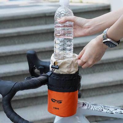 Bicycle Water Bottle Bag with Side Pockets MTB Mountain Road Bike Water Bottle Carrier Drawstring Pouch Cycling Accessories