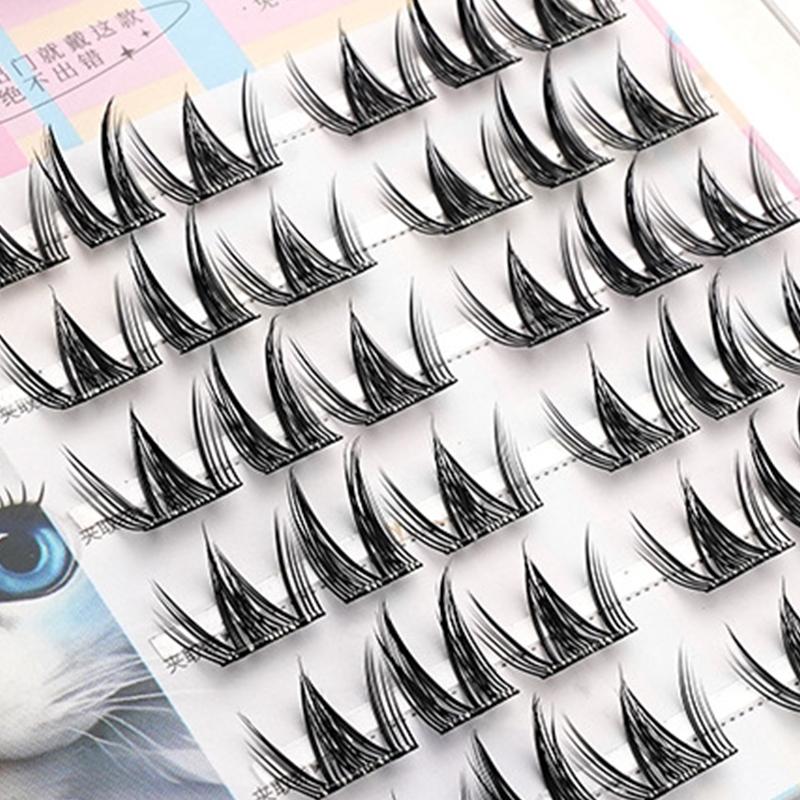 Multi-Styles No Glue Natural Cluster Eyelash Extensions False Cluster Volume Eyelash Makeup Grafting False Eyelashes Cosplay