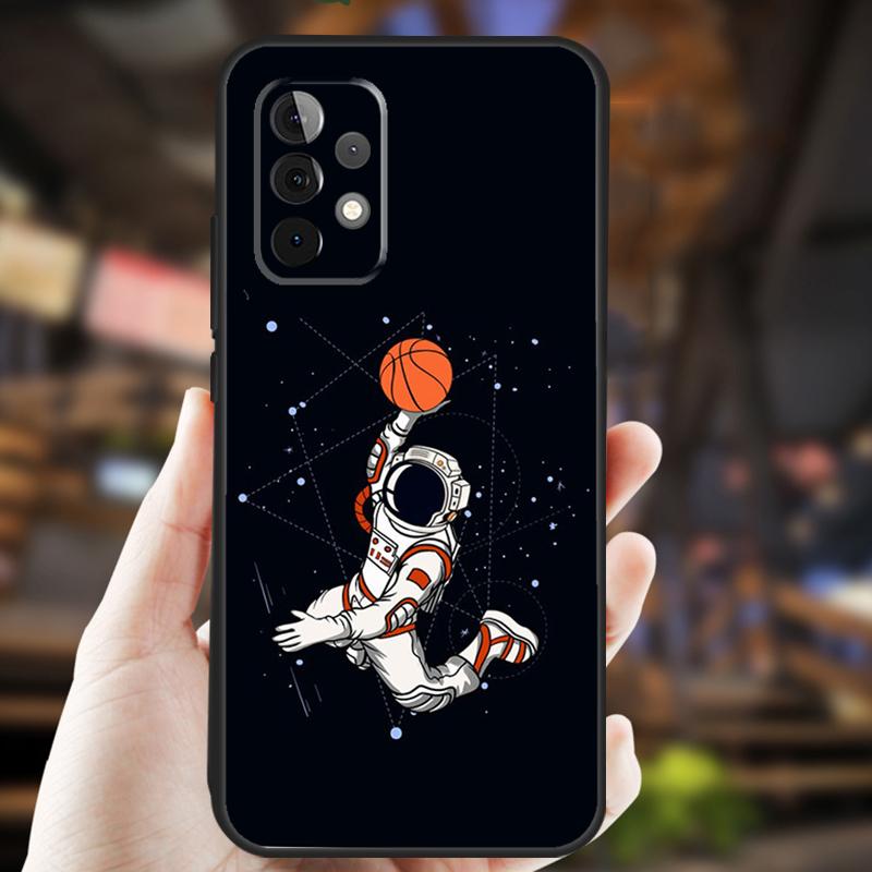 Astronaut Slam Dunk Basketball Case For Samsung Galaxy A05 A06 A22 A53 A33 A26 A16 A56 A36 A32 A52 A54 A34 A14 A55 A15 A35