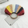 Yogodlns Summer Weaving Women Bags Beach Seaside Multicolor Straw Handbag Lady Travel Handwoven Totes Wrist Handbags