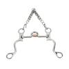 Horse Snaffle Curb Bit Stainless Steel Training Horse Bit Port Mouth With Copper Roller Engraved German Silver Trims BT1151