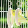 Wooden Parrot Ladder with Hook Bird Perch Swing Stand Toy Parakeet Loop Tunnel  Small Birds