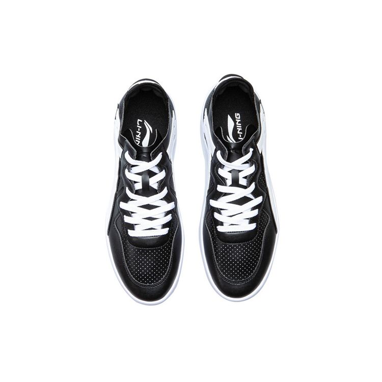Li Ning We I S Lite Low Top Skate Shoes Men Sneakers Black White AGCQ091-2