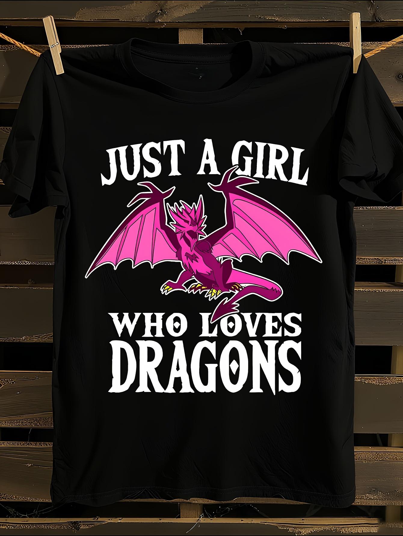 Just A Who Loves Dragons T-shirt XXL