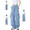 Dopamine Dressing Blue Casual Work Pants - Sporty, Loose, Drapey, Long for Spring/Summer 2025