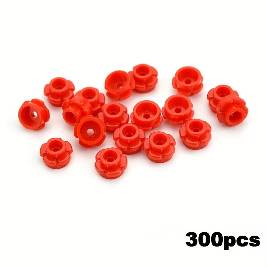 300PCS Round 1x1 with Flower Building Blocks 5 Petals Brick Particle Educational Toys Birthday Kid Gift