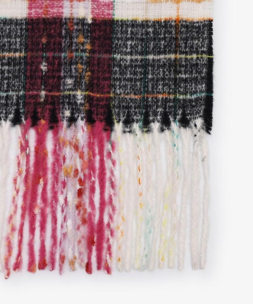 Afternoon Tea Living Stole JQ42, Check Pattern, Pink