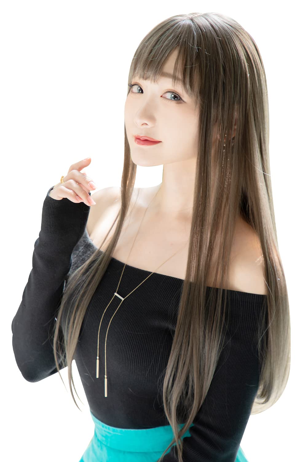 

Легкий Длинный Полный Парик Модный Длинный Косплей Натуральный Термостойкий с Сеткой для Парика Оливково-Коричневый [Класс] -