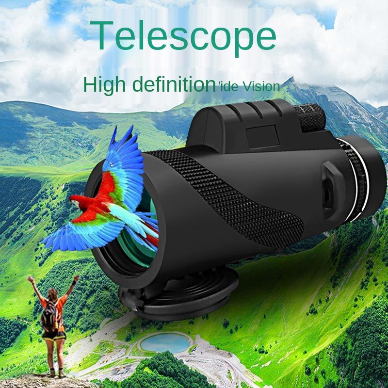 High-Power 40X60 Monocular Telescope & 80X100 HD Night Vision Binoculars for Outdoor Use