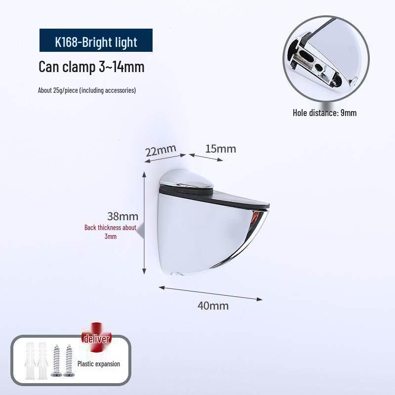 Adjustable Glass and Wood Board Clip - No Drill Required