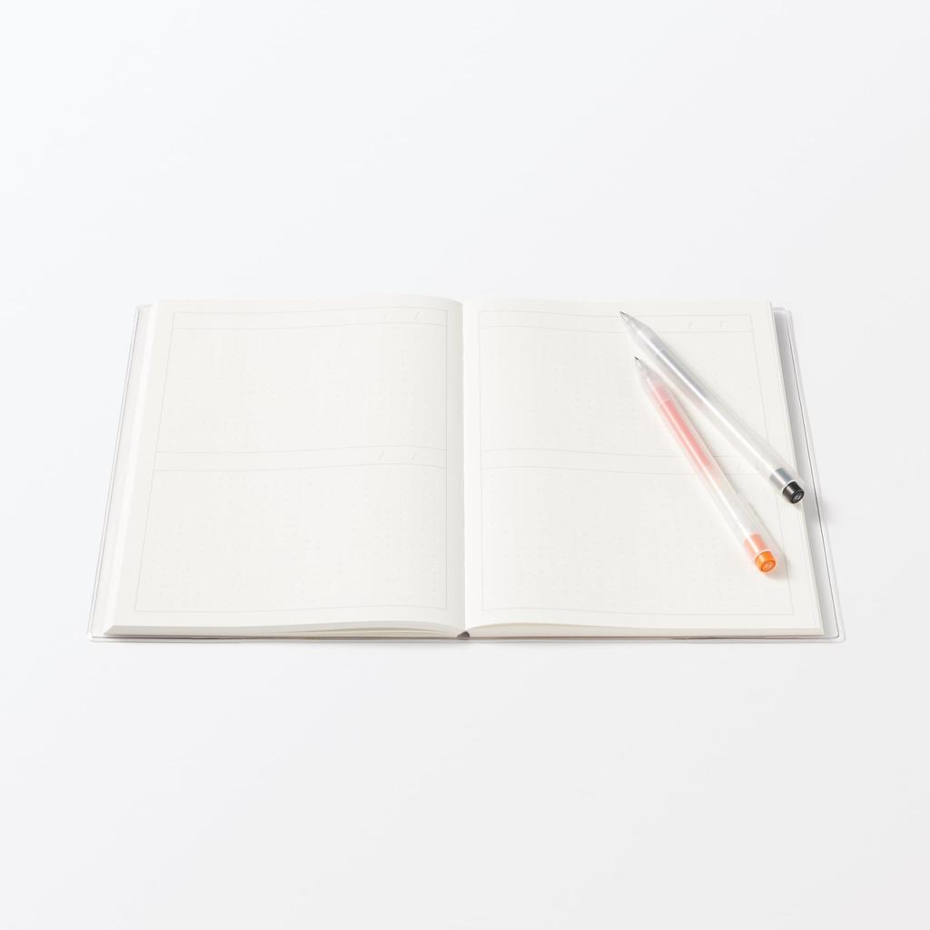 MUJI Undated Schedule 84925320 Notebook, Monthly/Daily, A5, 12-Month Monthly, 366-Day Daily,