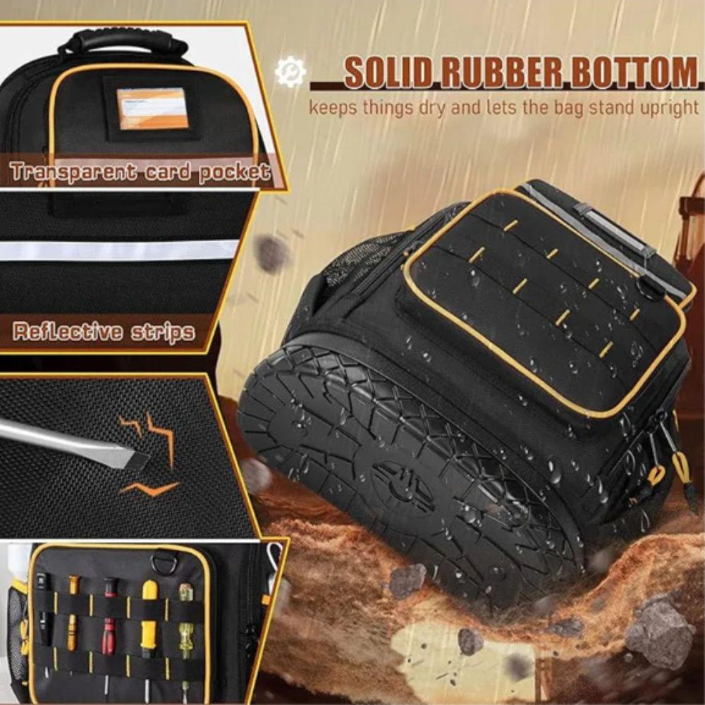 Black Color Tool Backpack Lock Feature Thickened Material Toolkit Laptop Cover Oxford Cloth Heavy Duty Bag Crossbody Carry