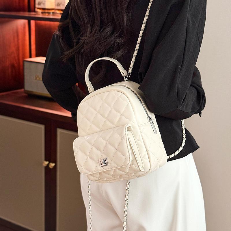 Xiaoxiangfeng Lingge Shoulder Bag for Women Spring New Korean Edition Fashion Simple Student Bag Premium Sense Shoulder Bag