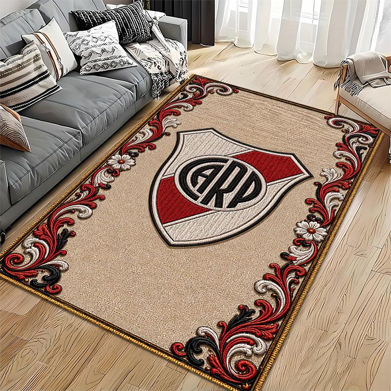 River Plate Logo Pattern Carpet suitable as a non-slip mat for the living room or bedroom sofa