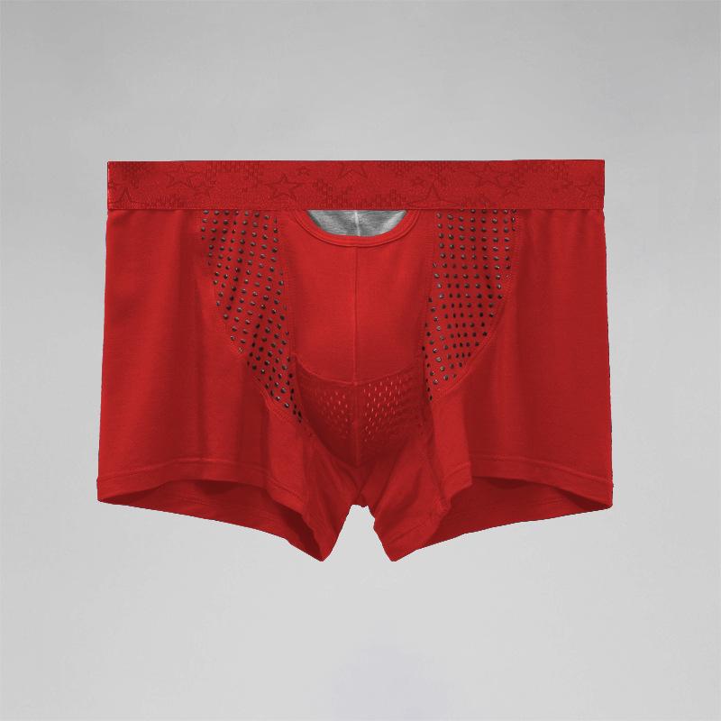 Lenjerie de corp pentru bărbați, cu separare a gloanțelor, boxeri de sprijin scrotal din mătase de gheață pentru vene varicoase, stil britanic.