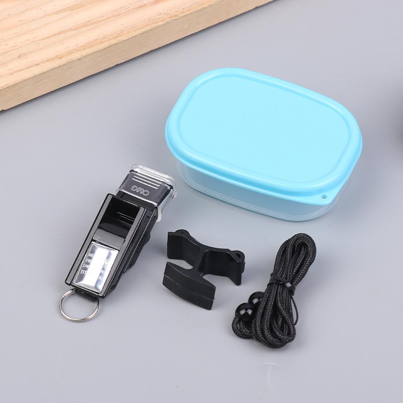 Professional Football Referee Whistles With Lanyard Box Big Sound Plastic Whistles Basketball Whistles Coach Equipment