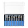 10pcs Hard Metal Carbide Rotary Burr Set Double-pattern Grinding Head Rotary File For Wood Carving Polishing Grinding