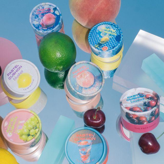 THE FACE SHOP - fmgt Pastel Cushion Blusher ACID Edition - 7 Colors 01 Glittery Peach