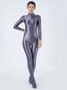 Sexy Women'S Jumpsuit High Elastic Satin Shiny Shaperwear Bodysuit Woman Clothing Nightclub Dance Wear Elegant Party Tights