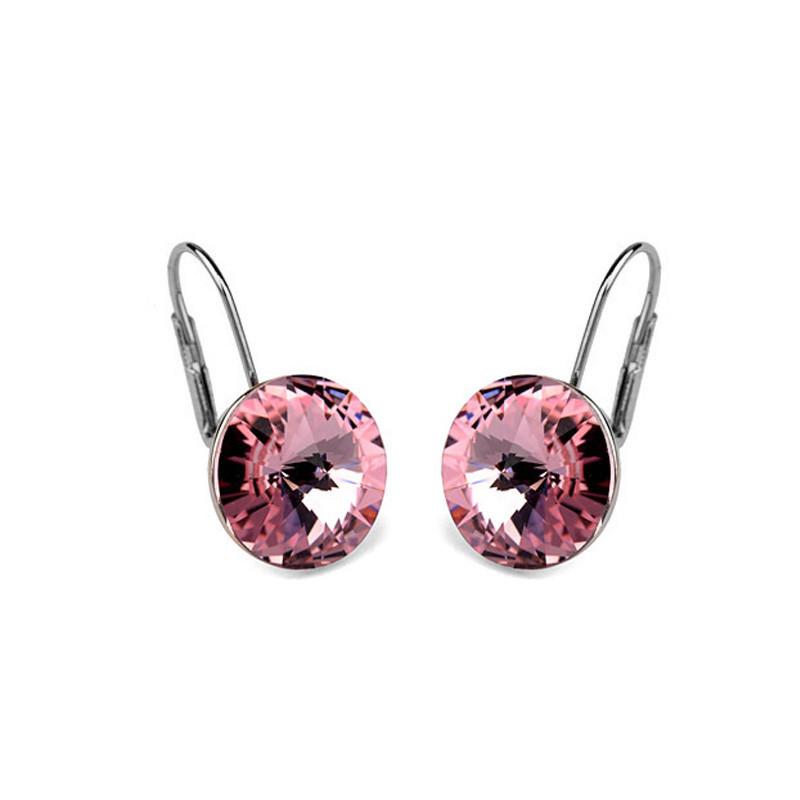 Fashion Classic Crystals Hoop Earring Leverback Dangle Earrings Party Jewelry for Women Gift