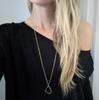 Simple Metal Style Sexy Hollow Love Peach Heart Shape, Long Sweater Chain Necklace Necklace Necklace