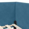 Corner Bed Frame with Mattress Other 2 Pcs Blue Velvet