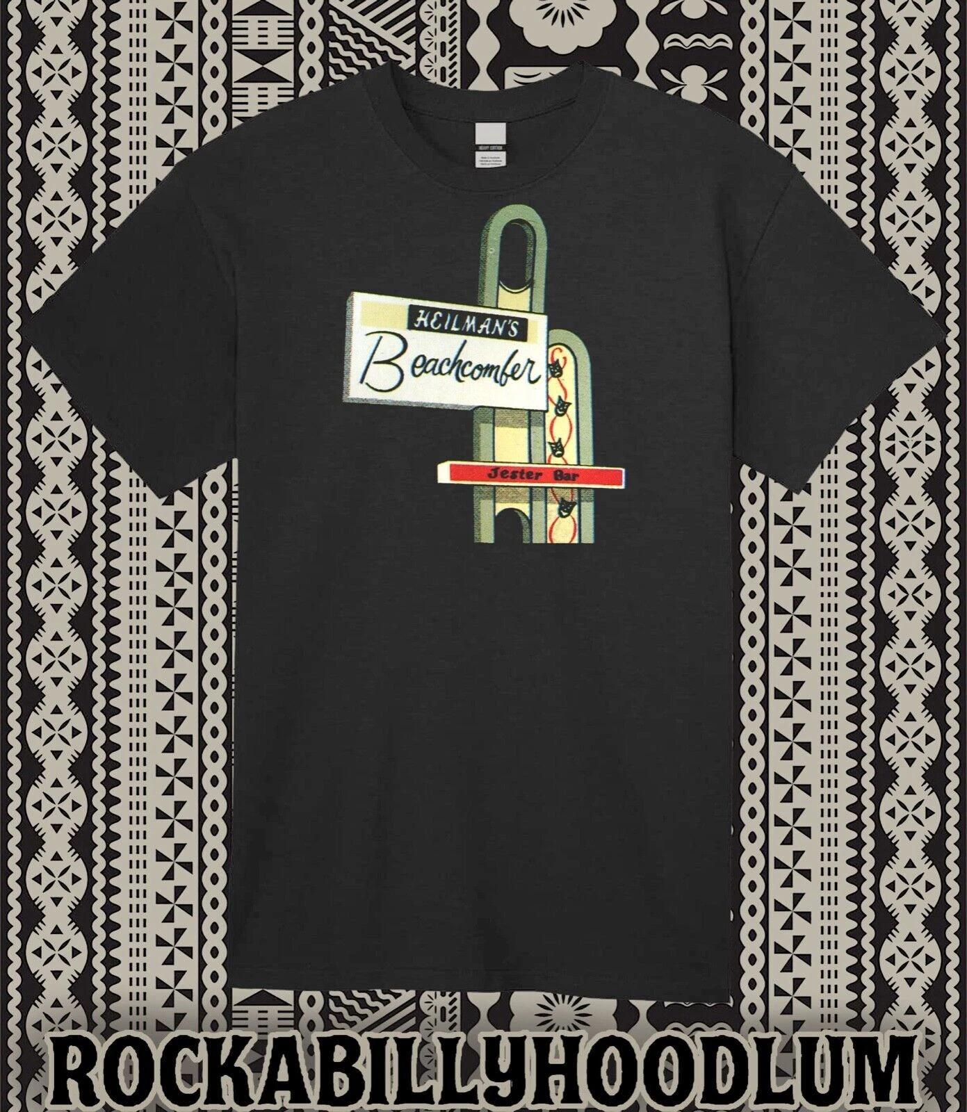 

Retro Tiki Art Tee T Shirt Mug Bar Restaurant Heilman s Beachcomber FL M