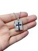 Gothic Cross Necklace Unisex Retro Black Stainless Steel Pendant Jewelry For Alternative Fashion
