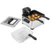 Deep Fryer, 5 L Oil Capacity, Timer, Viewing Window, 2000W Power, Silver-Colored