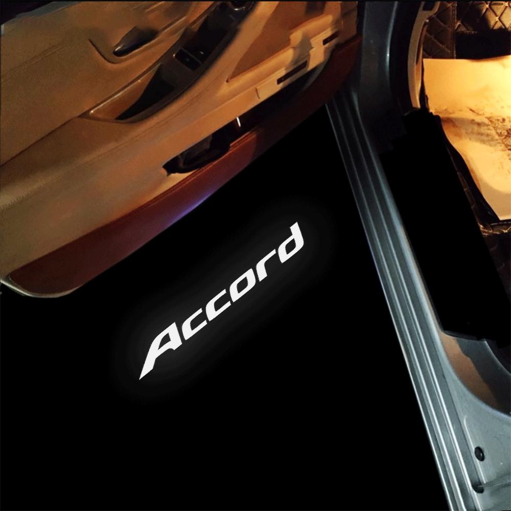 2Pcs Car Door Welcome Lights For Honda Accord 7 8th gen 2008 2009 2010 2011 2012 2013 2014 LED Signal Lamp Projector Accessories