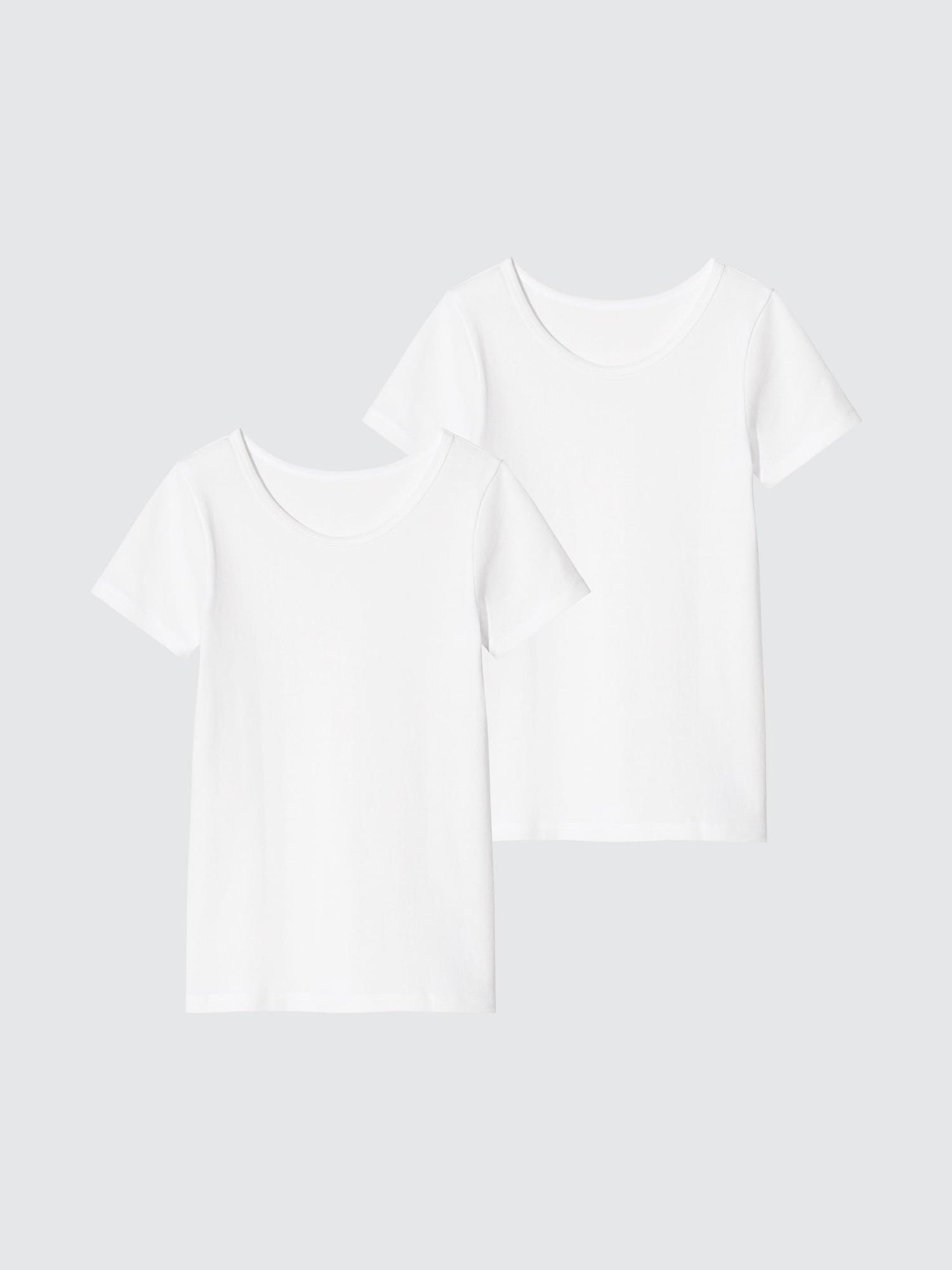 

Uniqlo Японский хлопок, внутренний U-образный вырез, 2 шт. в упаковке 00 WHITE/110
