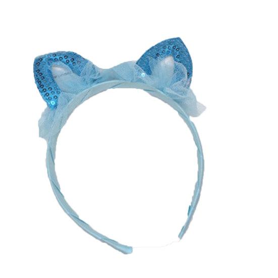 Dziewczyny Słodkie kocie uszy Kształt Gaza Cekiny Opaska Opaska do włosów Akcesoria do obręczy