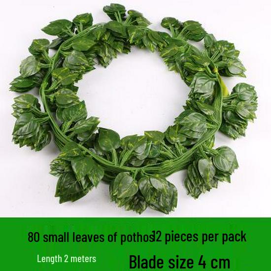 Artificial Rattan Ivy Vine with Green Grape Leaves and Chlorophytum Ceiling Decor