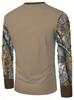 Men's Long-Sleeve T-Shirt - Deer Head and Antlers Pattern, Casual Crew Neck T-Shirt