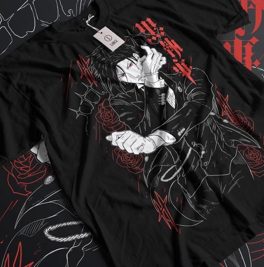 Sebastian Michaelis TShirt Black Butler Shirt Ciel Phantomhive Shirt All Size S