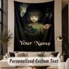 Custom Text Printed Tapestry Fran Bow Pattern Large Wall Hanging Indoor Room Decor