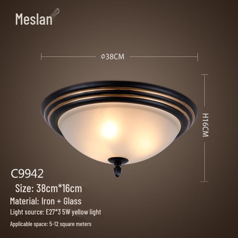 American Retro Industrial Ceiling Light for Bedroom, Dining Room, Balcony, Corridor, Aisle, and Entrance